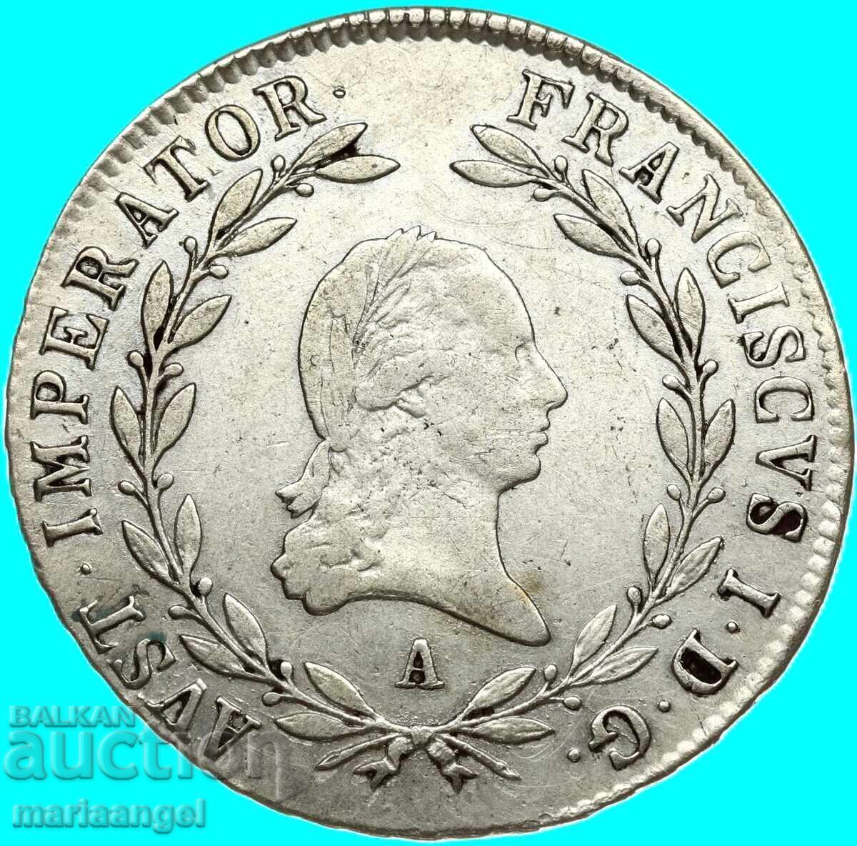 Доставка на 20 кройцера 1809 Австрия А - Вена имп.Франциск I