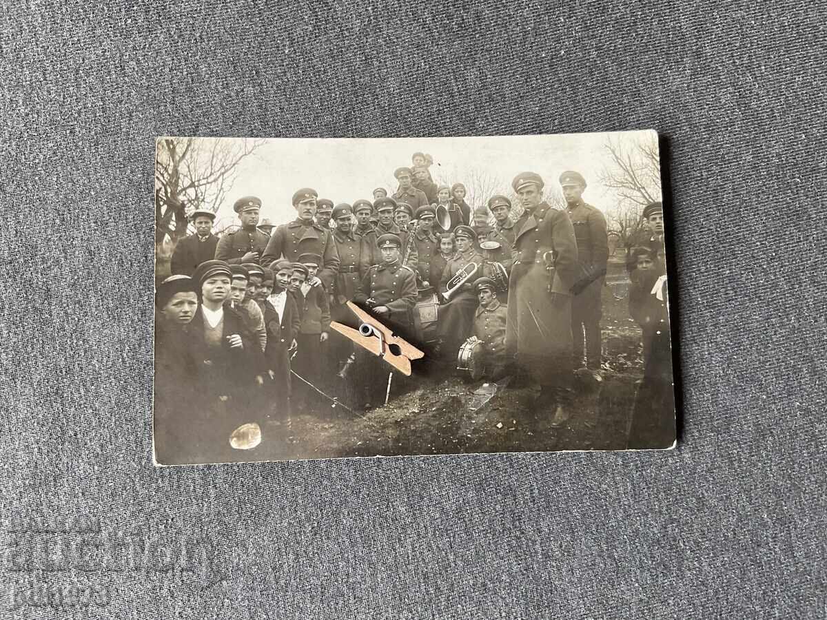 Old photo military orchestra children, 1920s