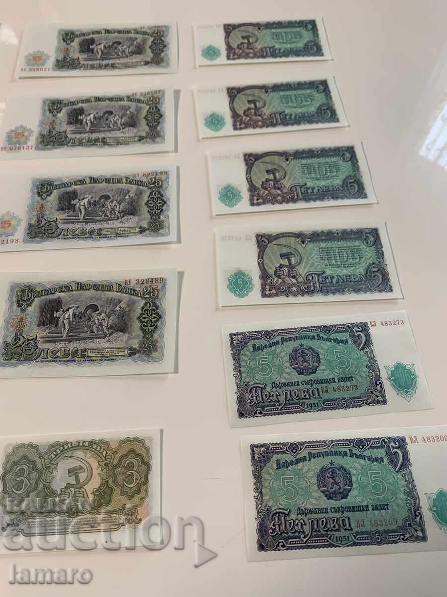 Lot de 16 bancnote Bulgaria 1951 necirculate - 6