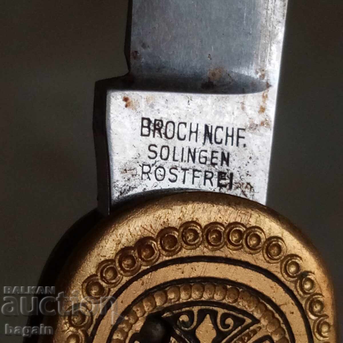 Auction  Gold-plated German knife