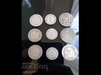 Lot ot 9 moneti stara Sŭrbiya