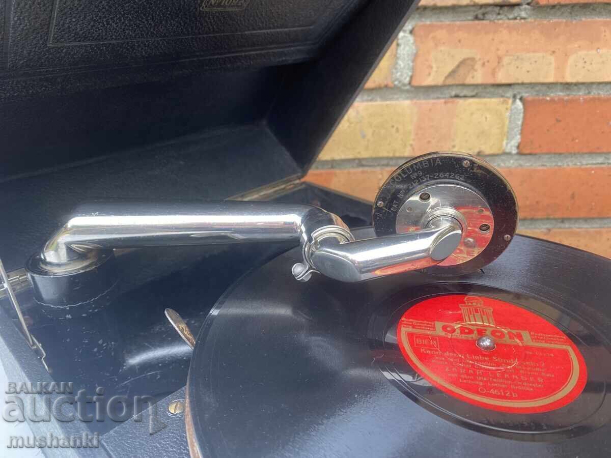 Columbia English crank gramophone - 6