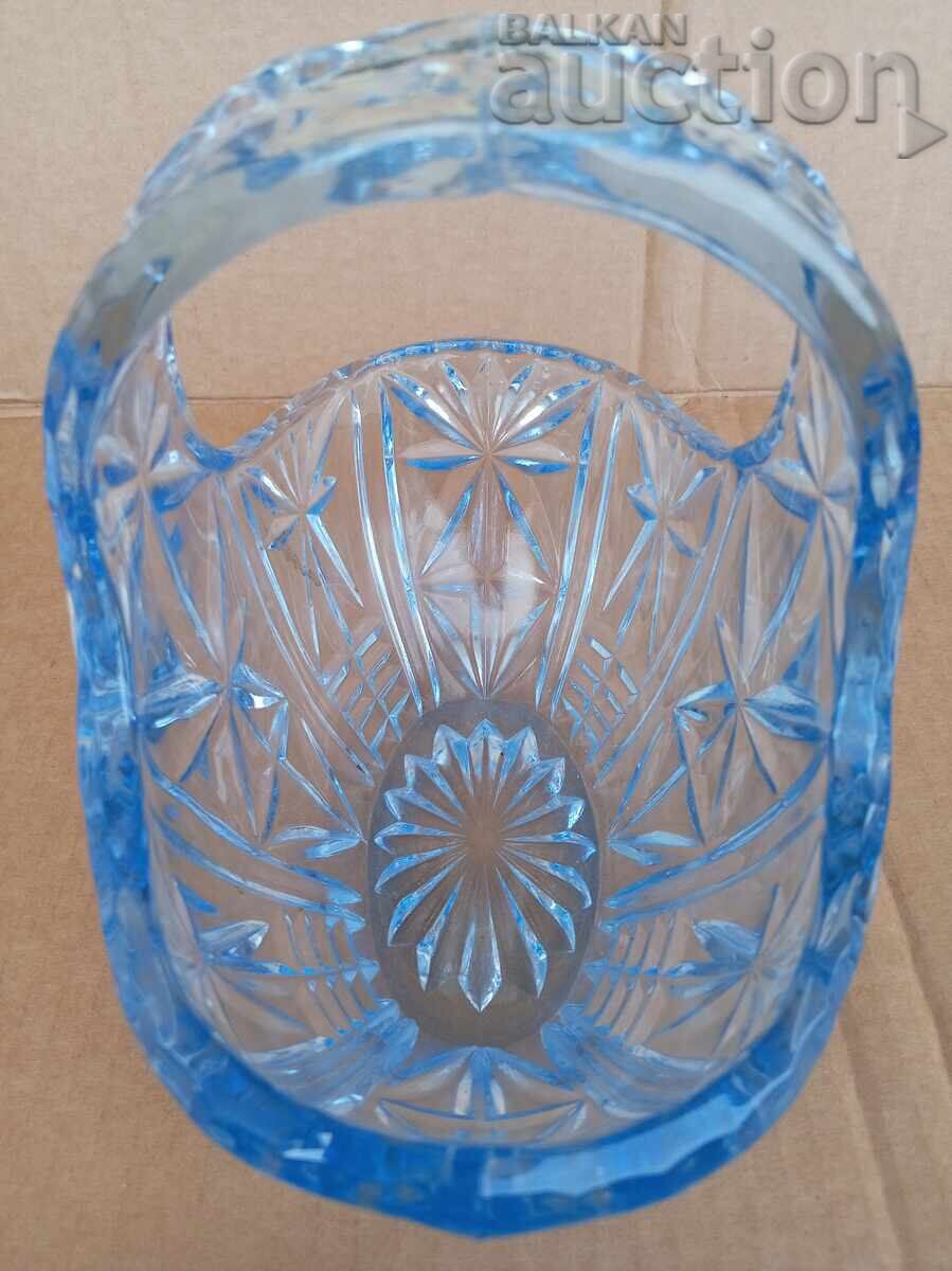 Livrarea coșuleț vintage din sticlă pentru ouă de Paște anii '50