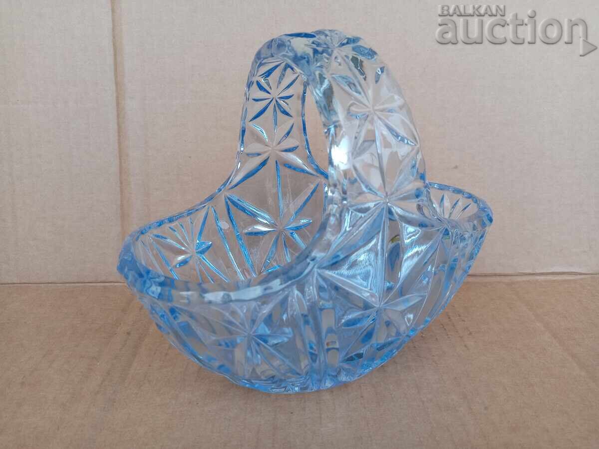 coșuleț vintage din sticlă pentru ouă de Paște anii '50 - 5