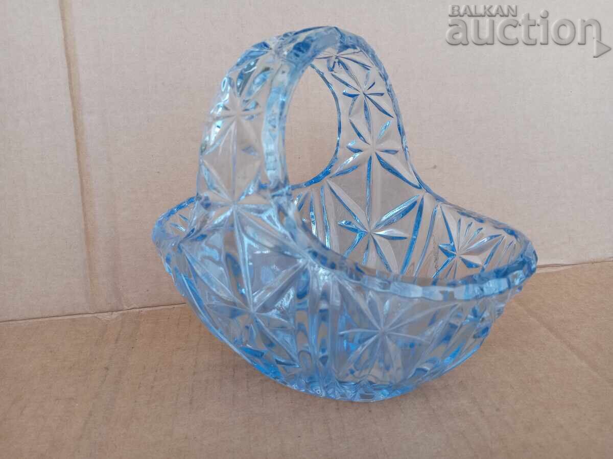 coșuleț vintage din sticlă pentru ouă de Paște anii '50 - 6