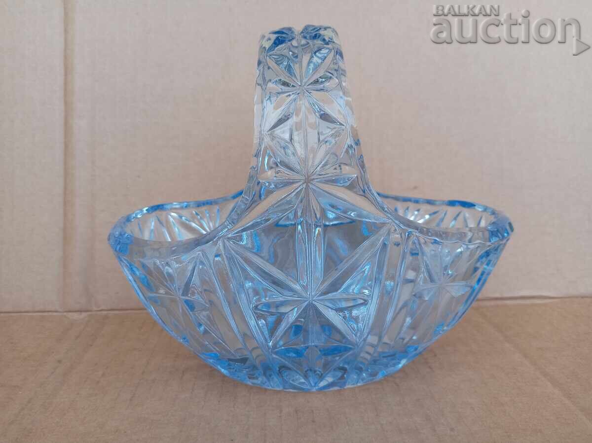 coșuleț vintage din sticlă pentru ouă de Paște anii '50 - 7