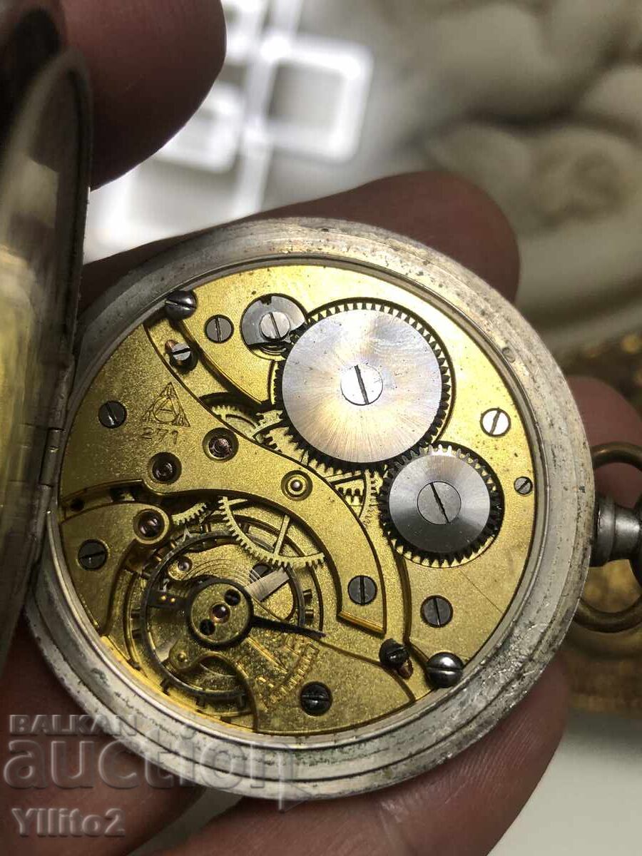 Аукцион Сребърен джобен часовник Alpina