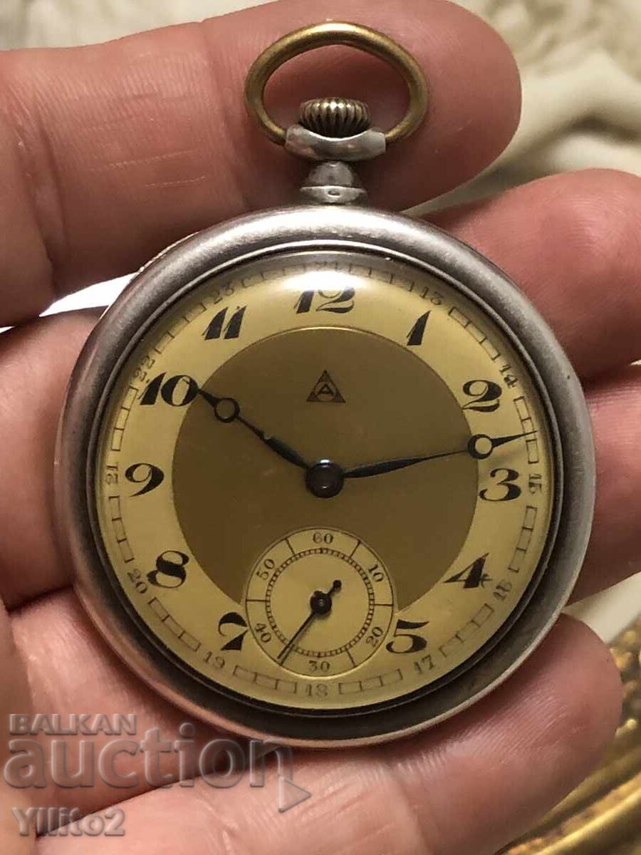 Сребърен джобен часовник Alpina