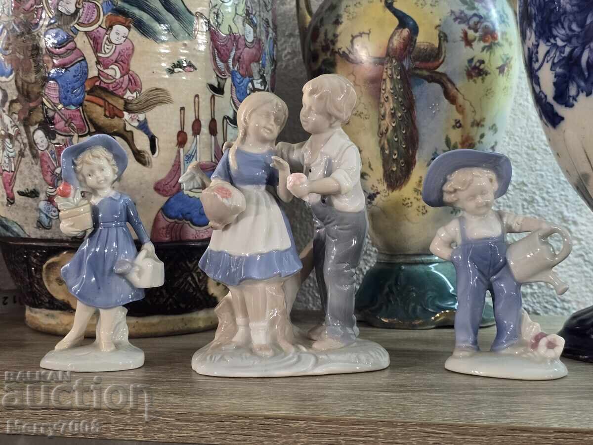 Set fermecător de trei figurine din porțelan! Set fermecător de trei figurine din porțelan!