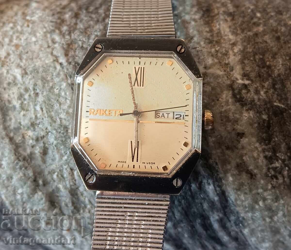 Колекционерски часовник, Ракета октагон, рядък, работи - 6