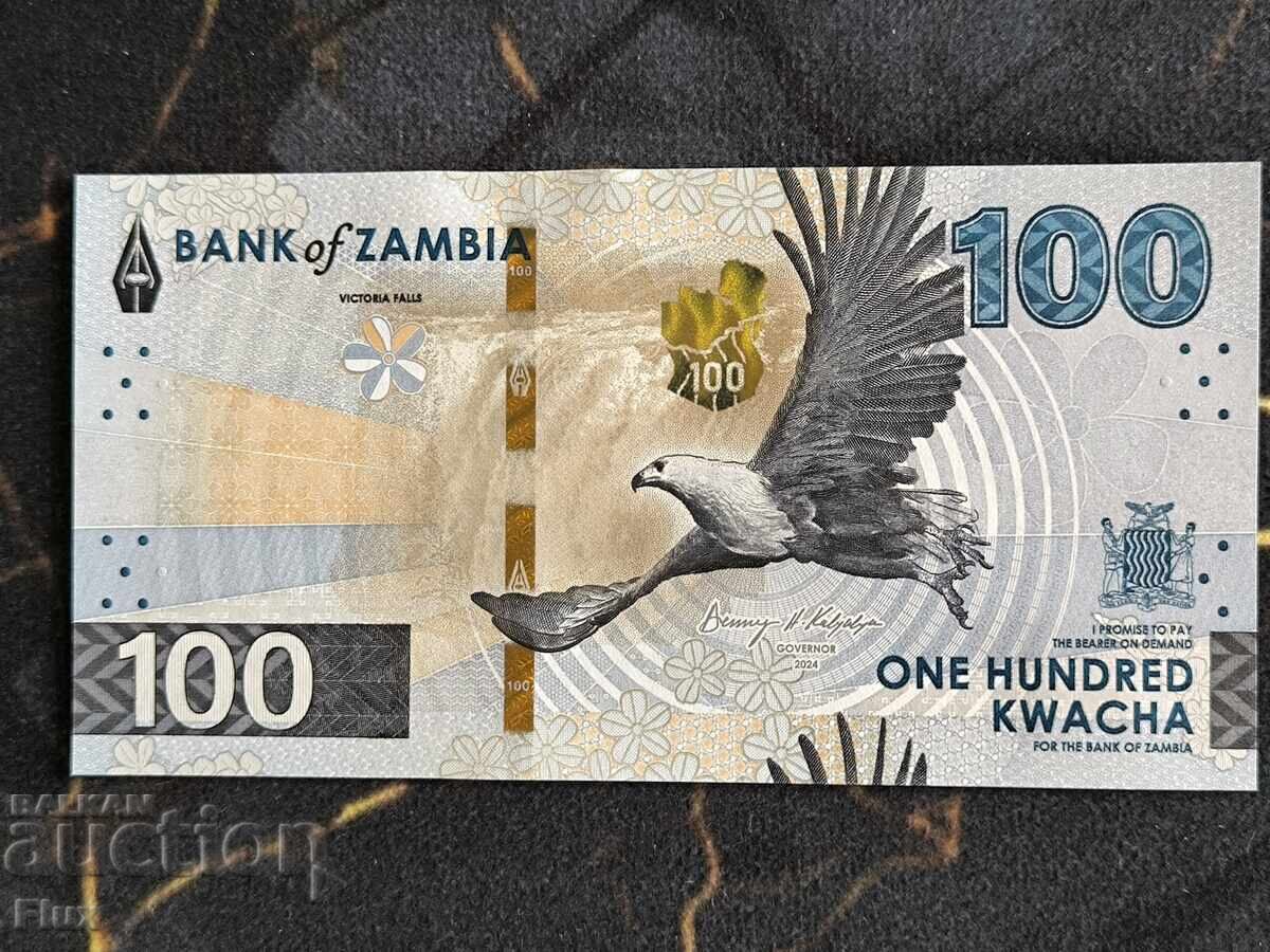 Τραπεζογραμμάτιο - Ζάμπια - 100 κβάτσα UNC | 2024