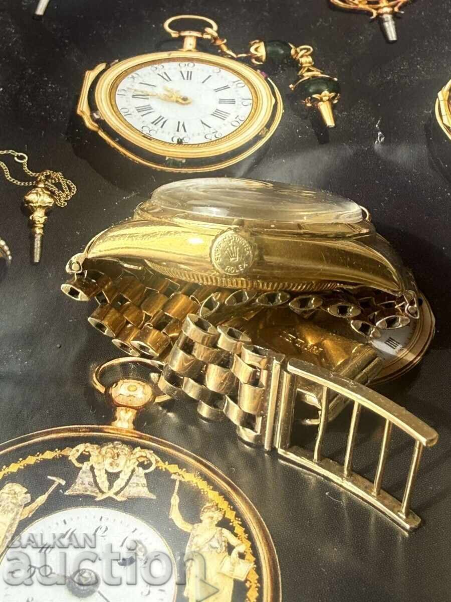Rolex 18k gold каса, 9k gold верижка - 7