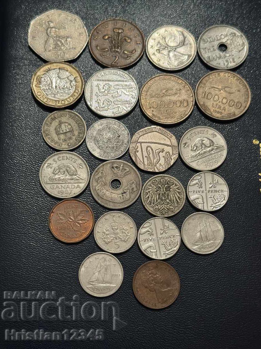 Πολλά ξένα νομίσματα με τιμή € 1.00 | 1.96 BGN