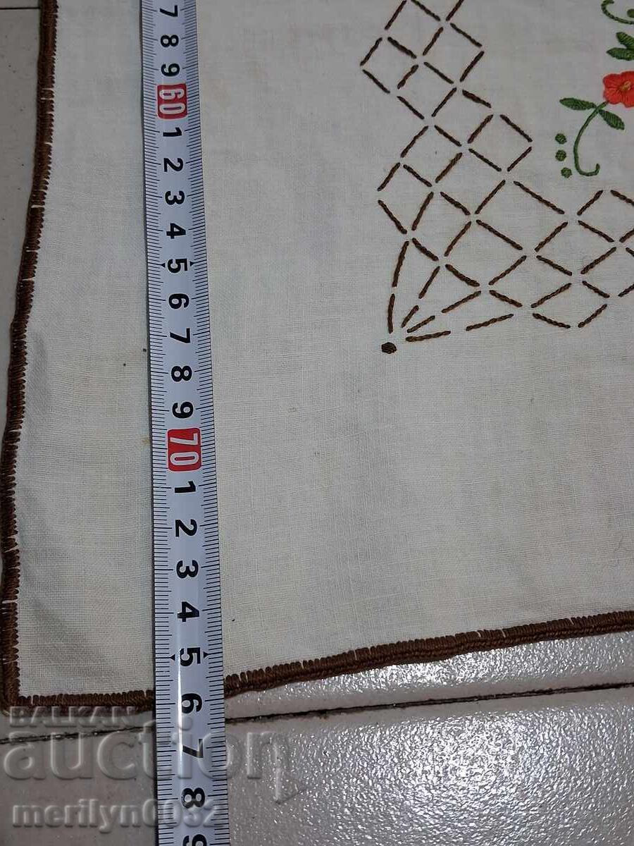 Παλιό κεντημένο τραπεζομάντιλο milo Βουλγαρικό κεντητικό χαλί - 5