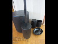 Set de baie din 5 piese, negru