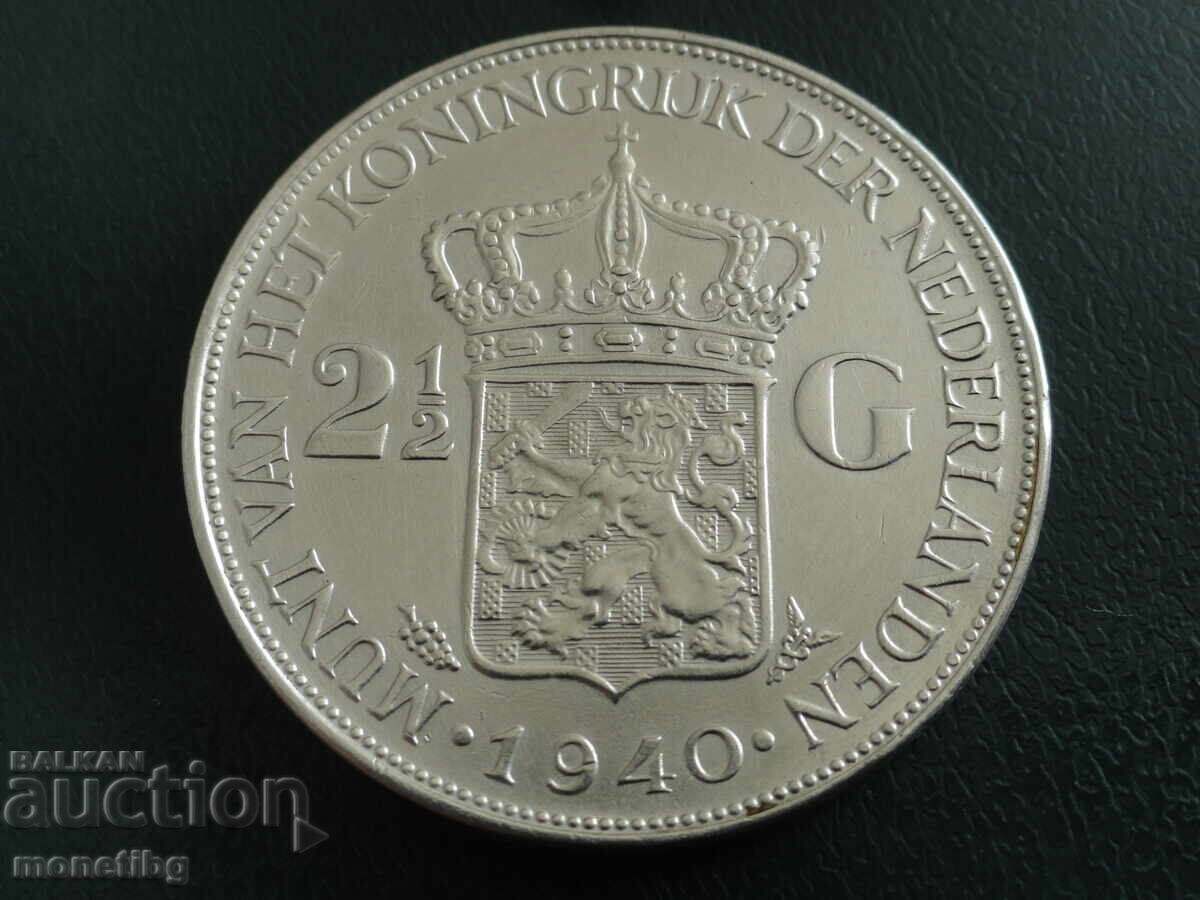 Livrarea Țările de Jos 1940 - 2,5 guldeni (R) Ag