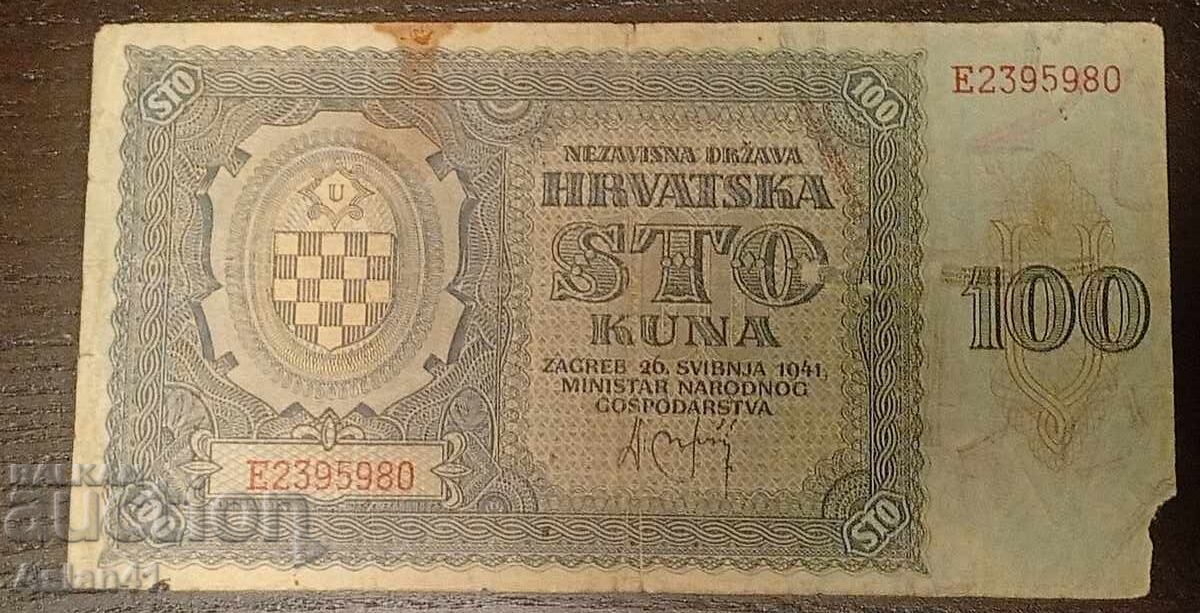 1941 100 κούνες Κροατία Ουστάσα χωρίς κυκλοφορία (UNC) NDH