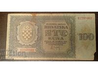 1941 100 kuna Croația ustași fără circulație NDH