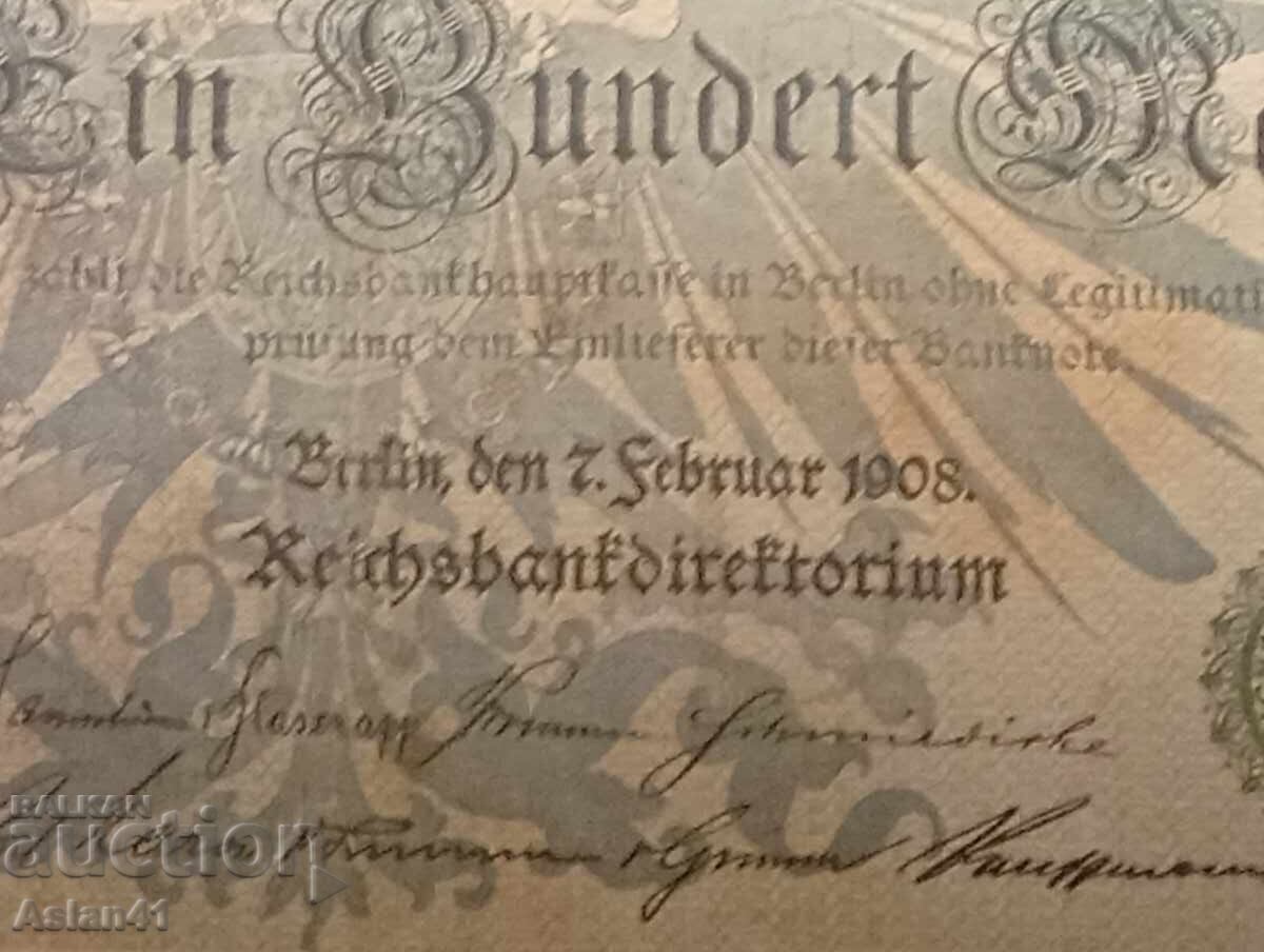 1908 100 marki Germanska imperiya bez tsena - 7