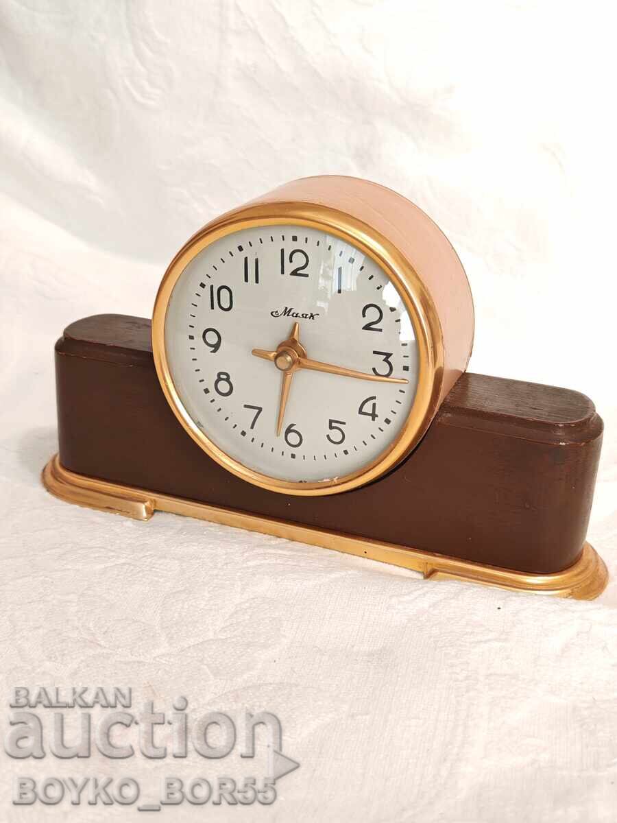 Super Rare Model of Russian Socialist Table Clock Mayak 1970s