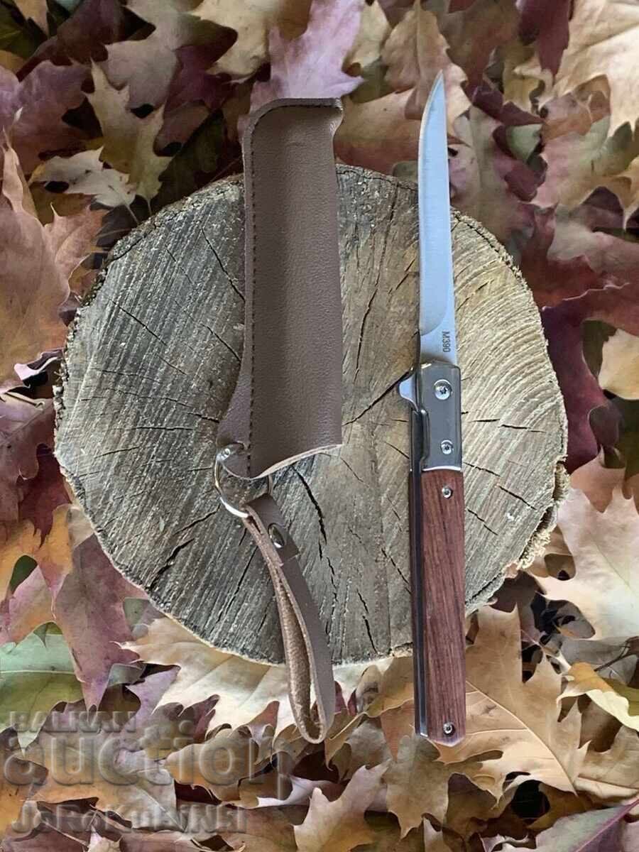 Καινούργιο πτυσσόμενο μαχαίρι με δερμάτινη θήκη