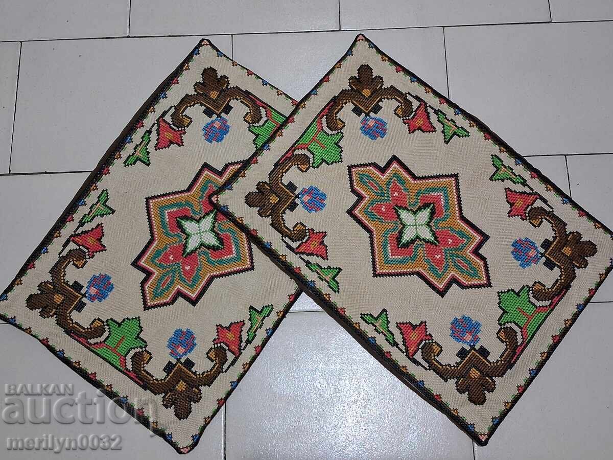 Бродирана калъфка на възглавница 2 броя чеиз шарения - 7