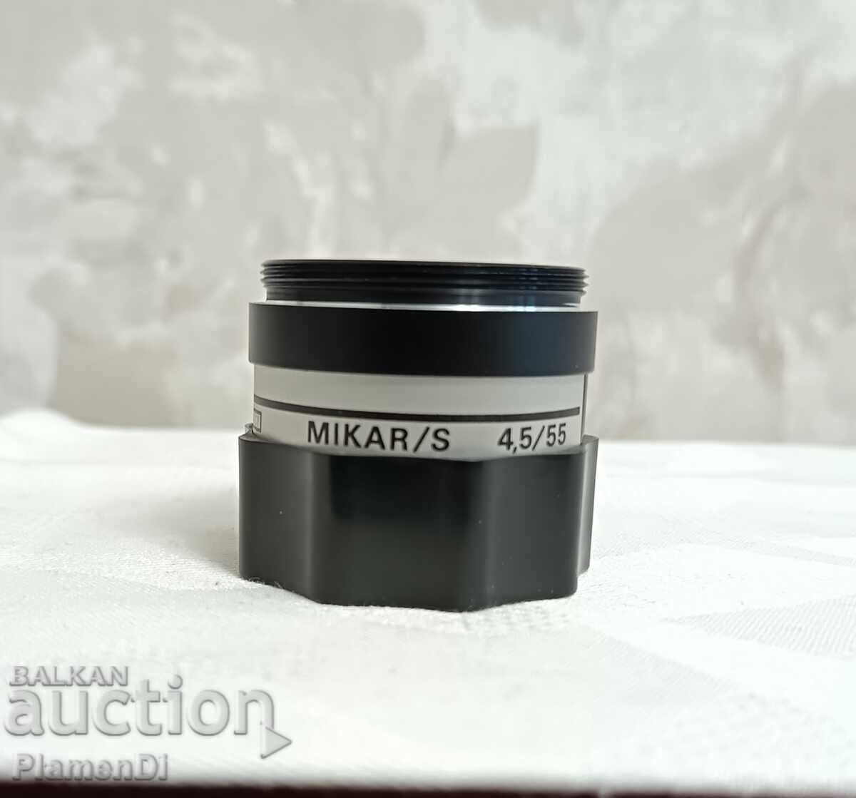 Ρετρό φακός PZO-Mikar /S 4.5 /5.5 για φωτογραφικό μεγεθυντή, Macro