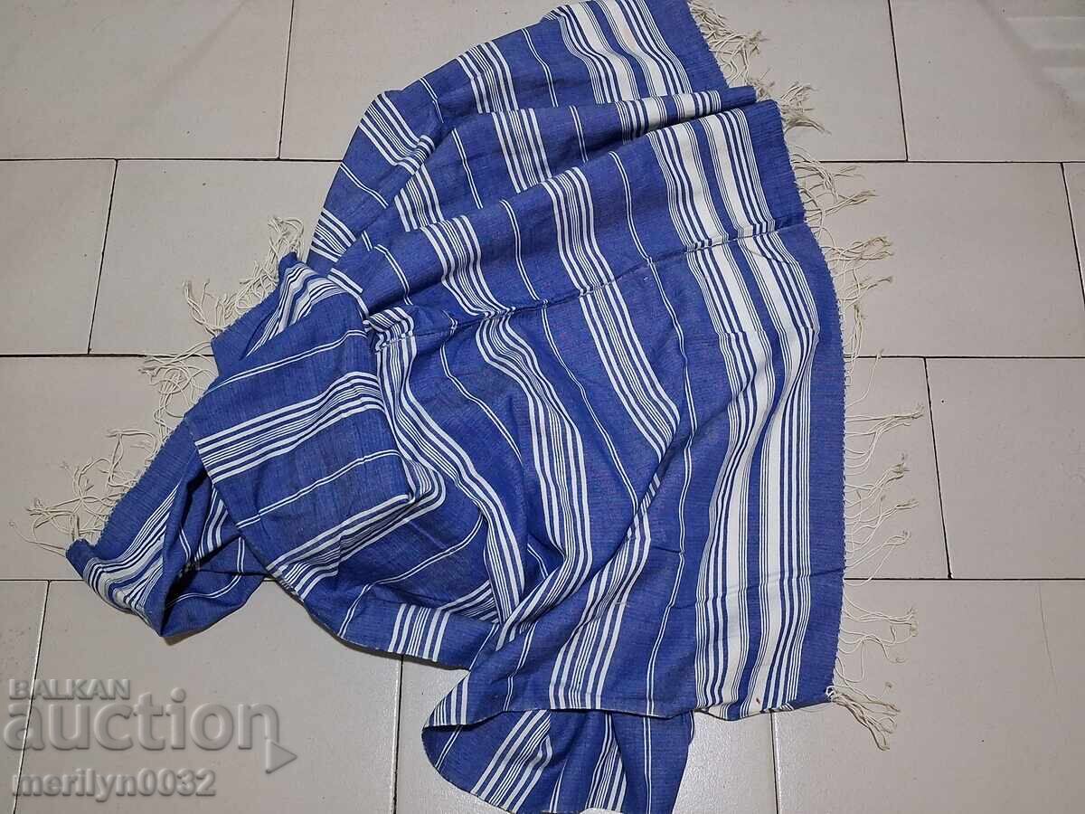 Old woven tablecloth from a Bulgarian dowry bed sheet - 6