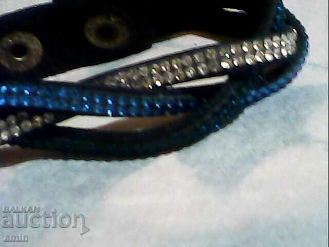 красив комплект кожено колие и гривна - 5