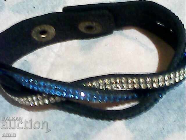 красив комплект кожено колие и гривна - 6