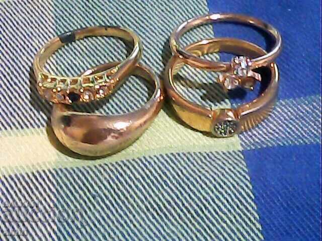 Lot de inele placate cu aur și altele - 7 Lot de inele placate cu aur și altele - 7