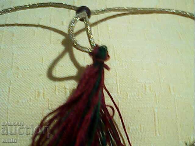 Colier vechi frumos placat cu aur, cu perle și cristale - 7