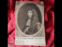 Πρίγκιπας του Κοντέ. Παλαιά χαλκογραφία