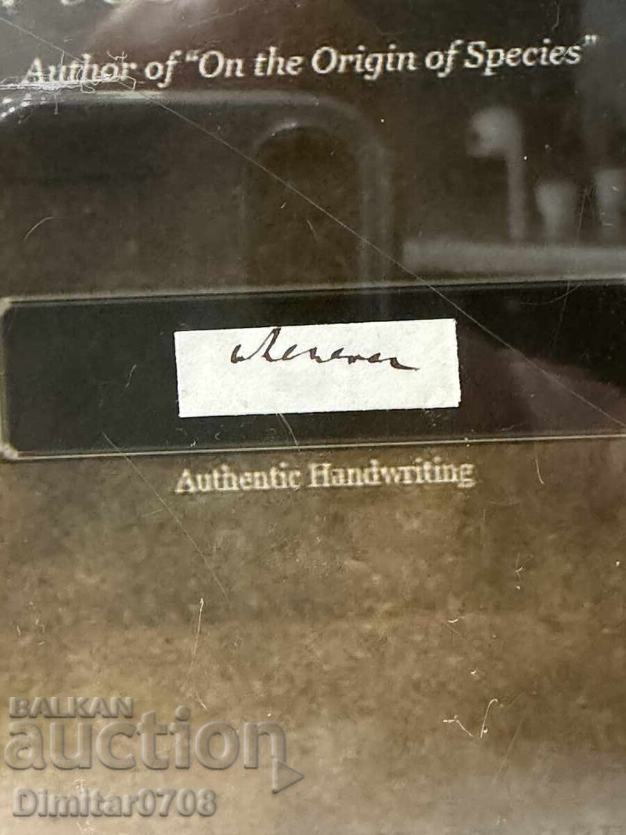 Πρωτότυπο χειρόγραφο του ΤΣΑΡΛΣ ΝΤΑΡΓΟΥΙΝ. Διπλά πιστοποιημένο! / II με τιμή € 400.00 | 782.33 BGN