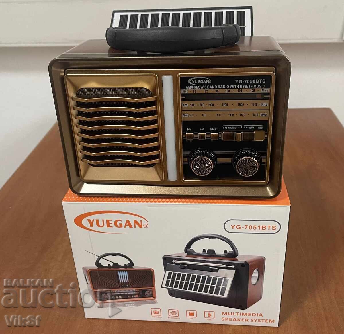 Licitație Radio retro YUEGAN YG 7050 - FM, AM și SW+USB și TF
