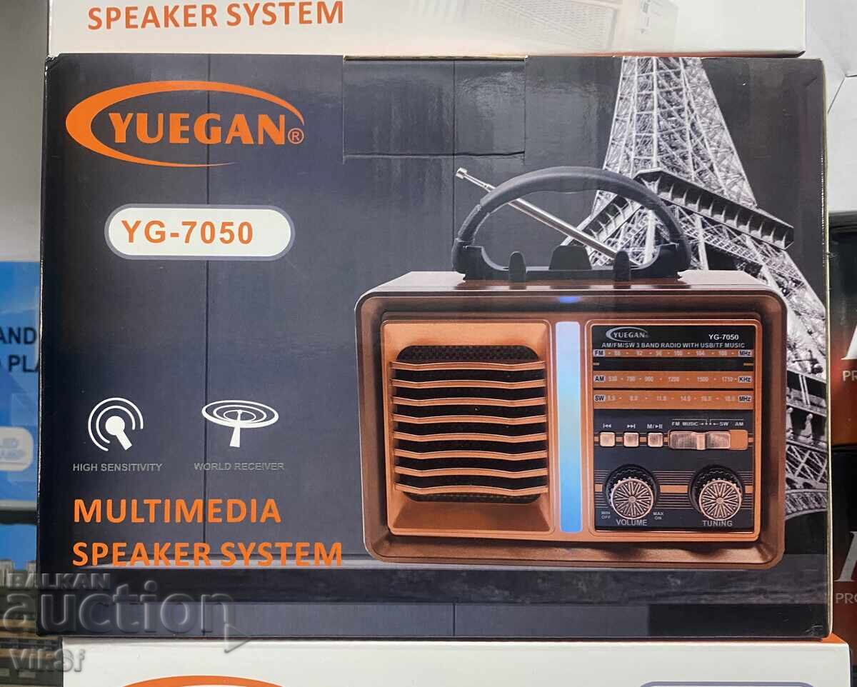 Livrarea Radio retro YUEGAN YG 7050 - FM, AM și SW+USB și TF