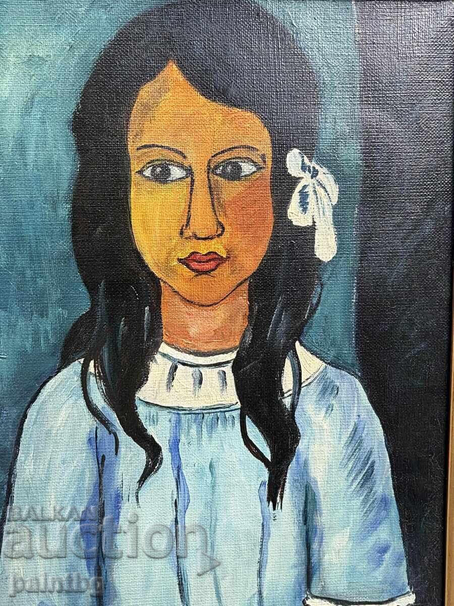 Прекрасна маслена картина , монограм. с цена € 10.00 | 19.56 лв.