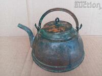 Αναγεννησιακό χάλκινο τσαγιέρα μπακίρι για ζεστό ρακί, βότανα, τσάι