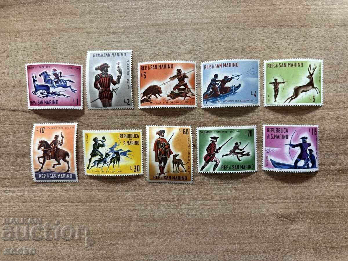 San Marino - Vânătoarea în secolele 16-18 (1961) MNH