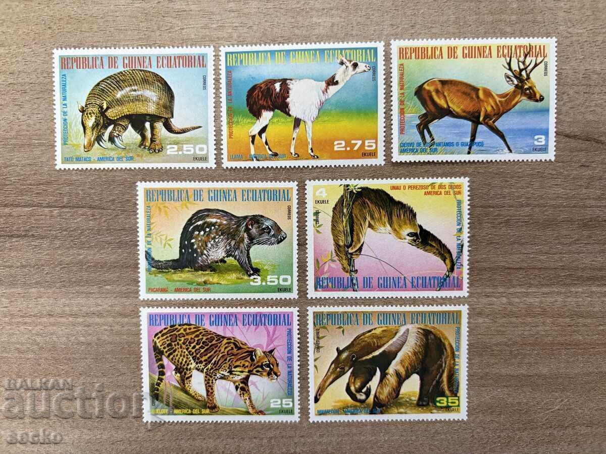 Guineea Ecuatorială - Animale Sud-Americane (1977) MNH