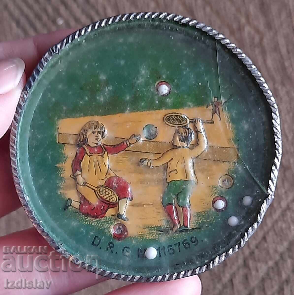 Licitație Joc german vechi de dexteritate cu oglindă pe spate