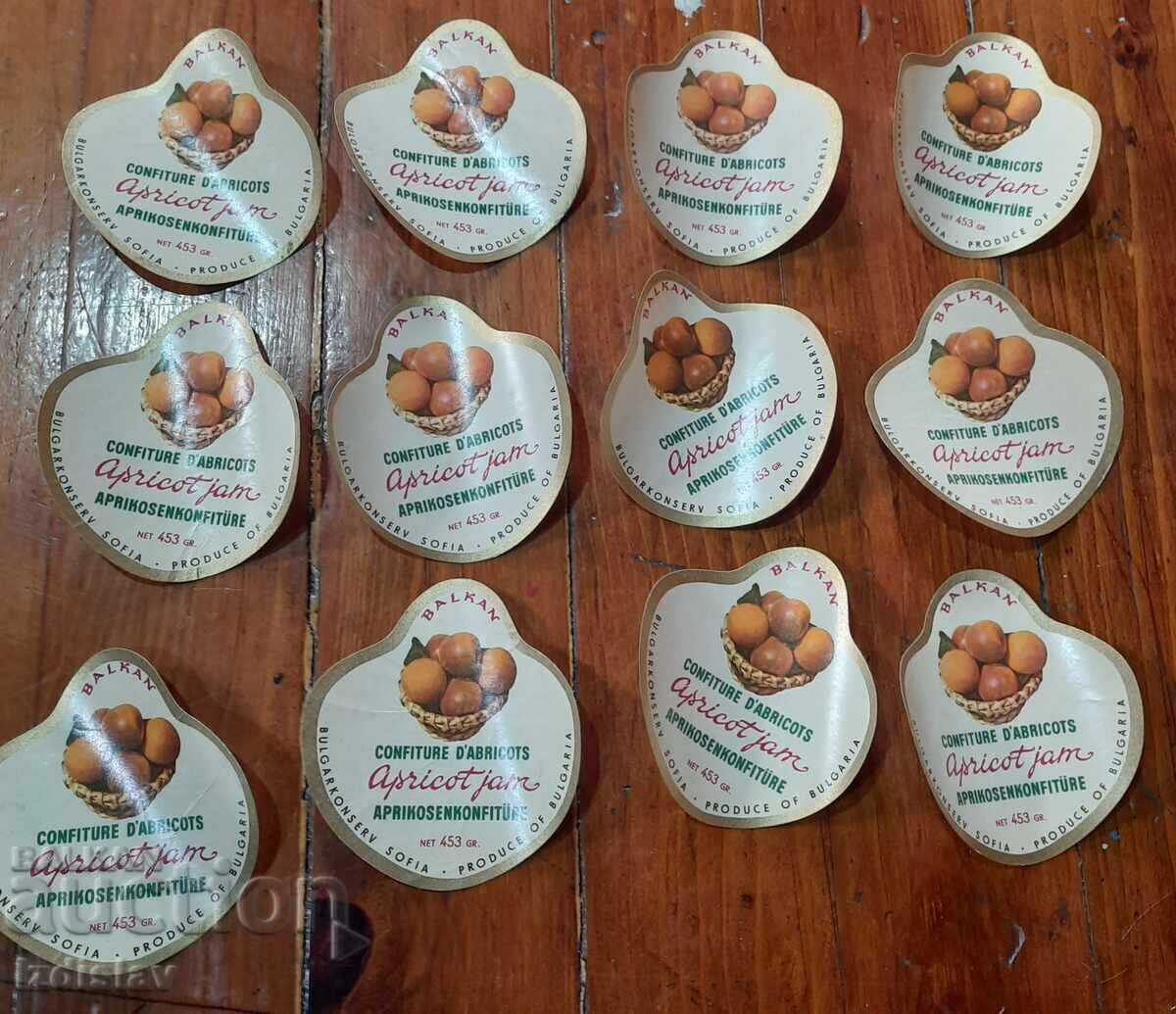 Συλλεκτικές βουλγαρικές ετικέτες από μαρμελάδα βερίκοκο "Balkan" με τιμή € 24.00 | 46.94 BGN