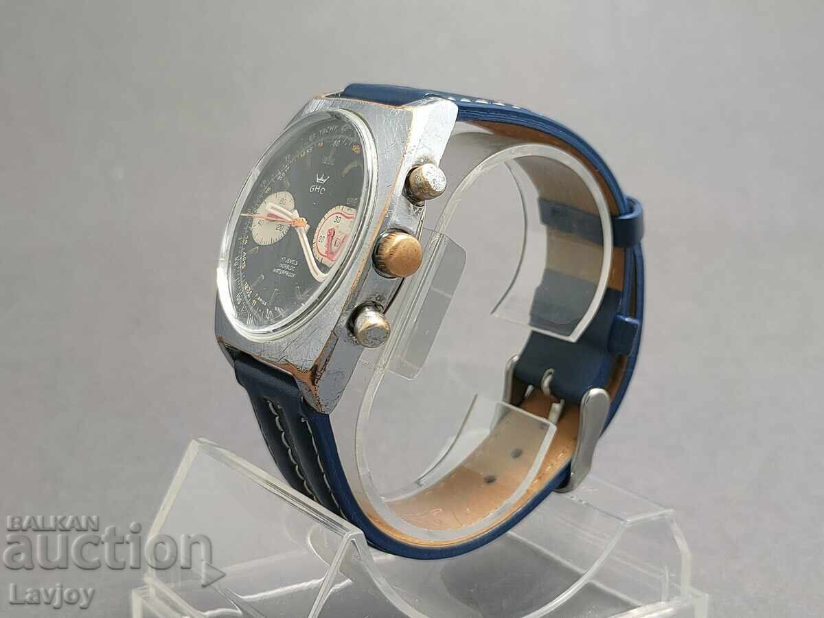Παράδοση Σπάνιο ρολόι GHC chronograph Swiss