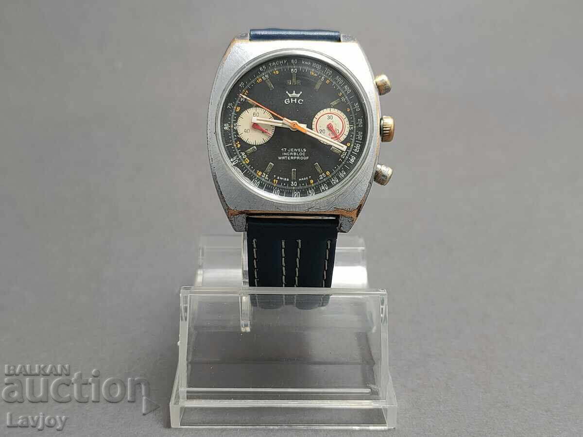 Σπάνιο ρολόι GHC chronograph Swiss