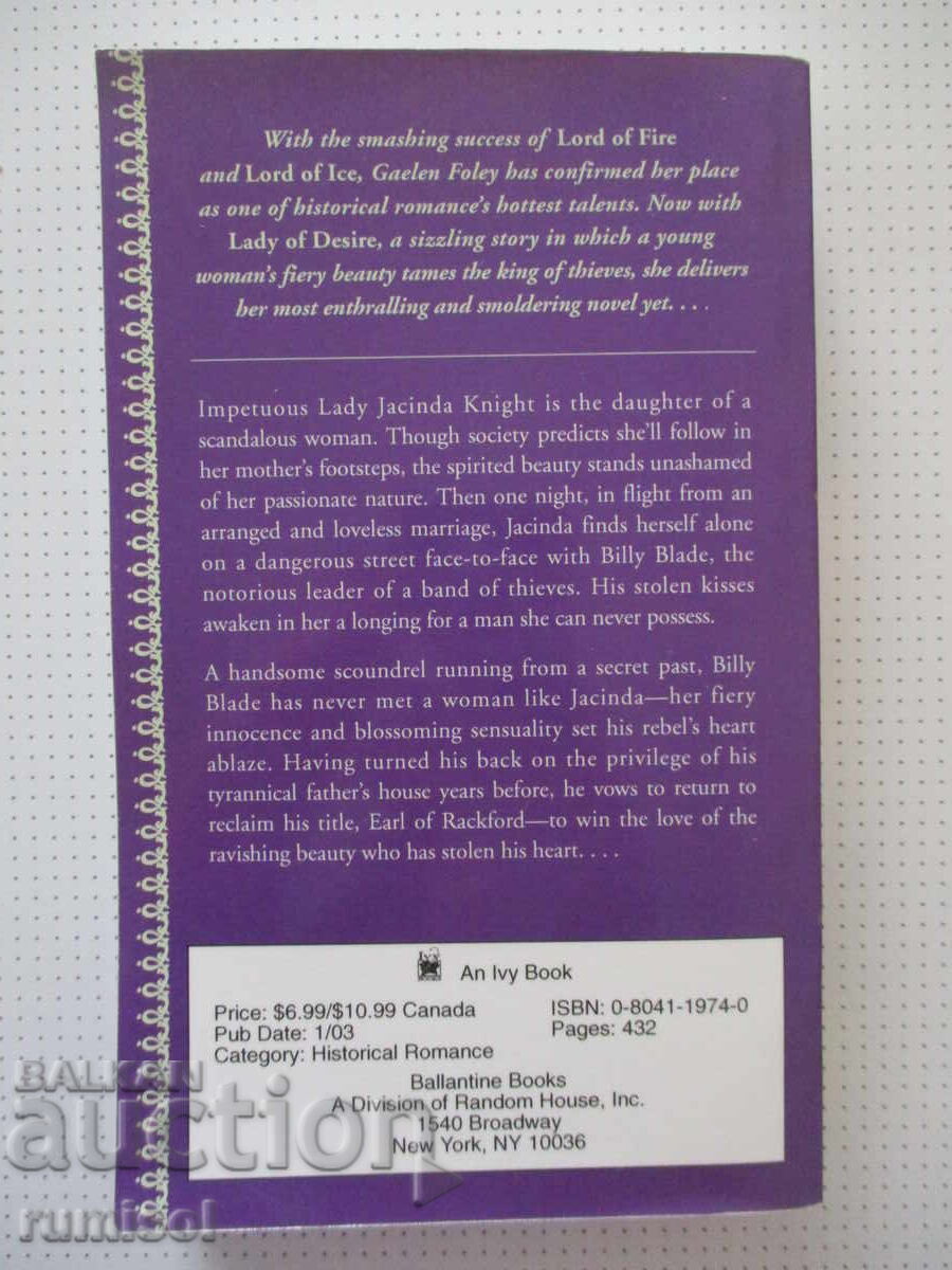 Delivery of Lady of Desire - Gaelen Foley