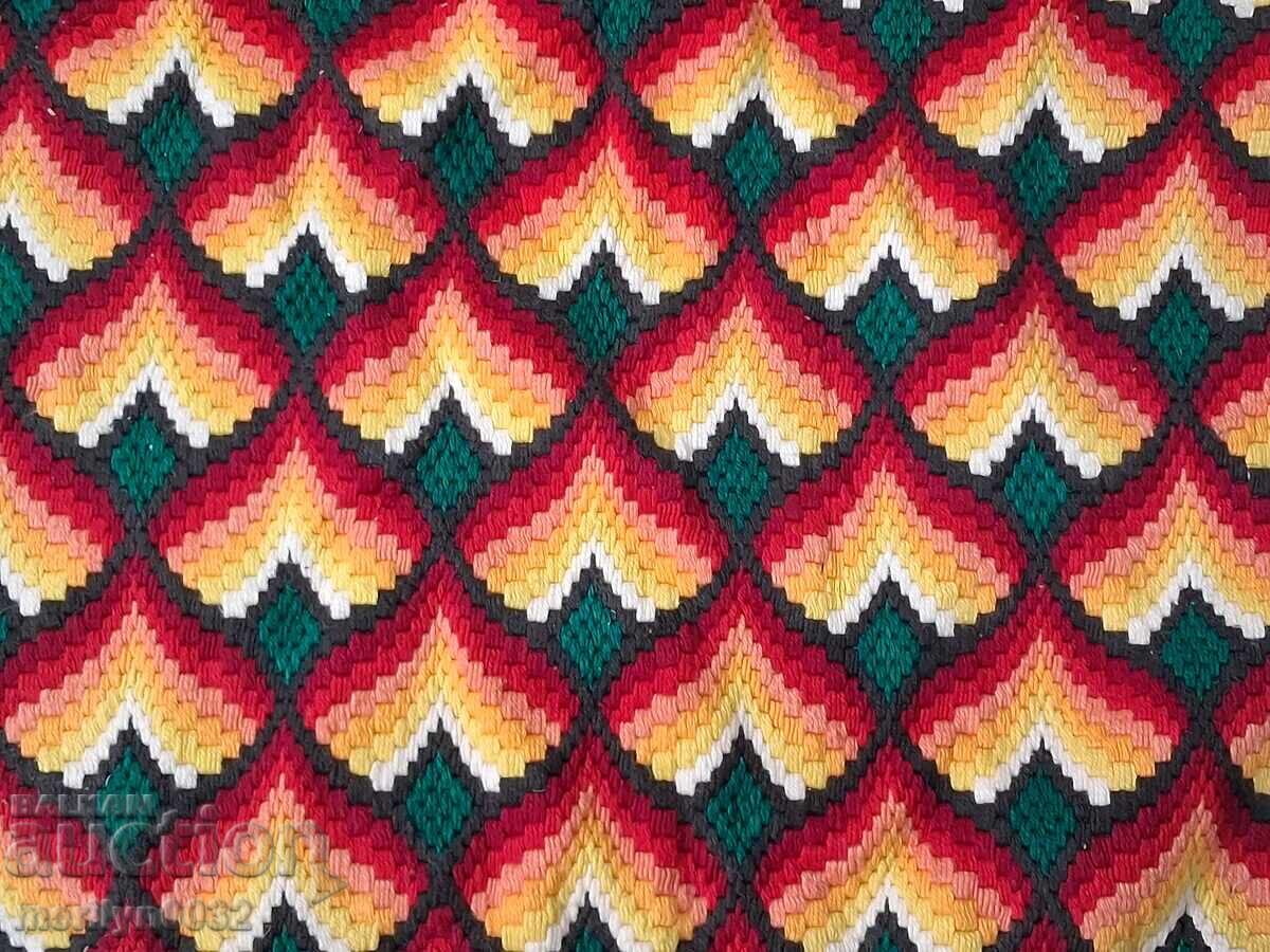 Стара ръчнотъкана калъфка на възглавница - 5