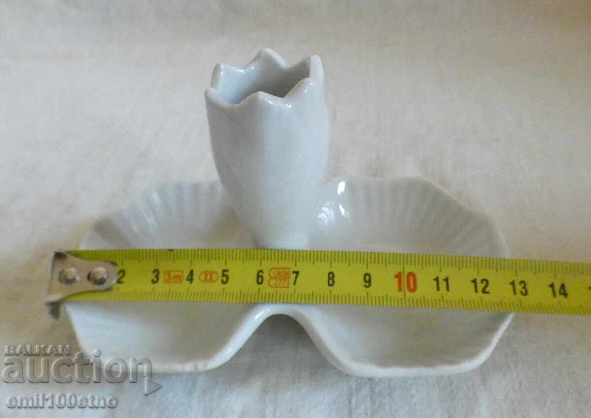 Солница стар български порцелан Сталин Видин - 7