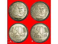 CAP LAUREAT (1994-1995): BRAZILIA★ 50 CENTAVOS 1994! 2 MONEDE