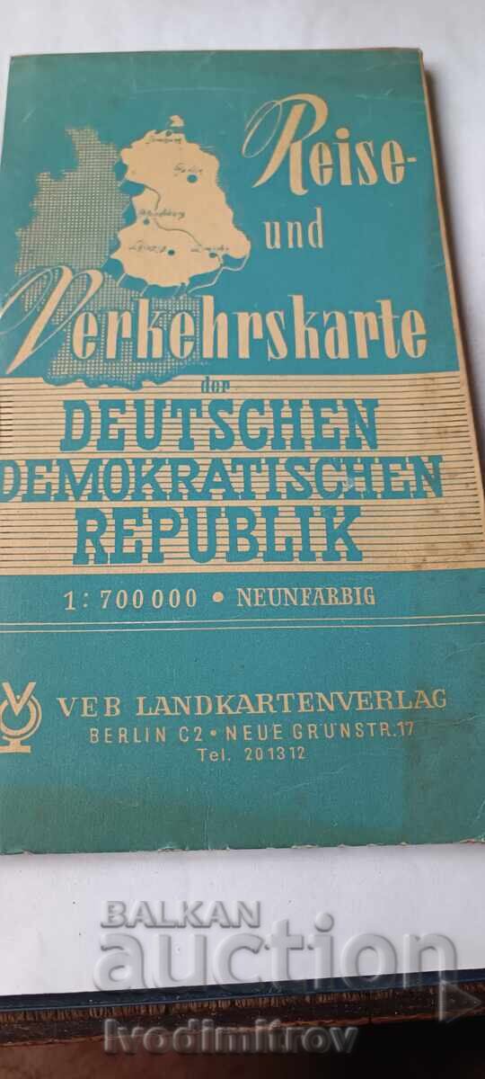 Hartă geografică a Republicii Democrate Germane Hartă geografică a Republicii Democrate Germane