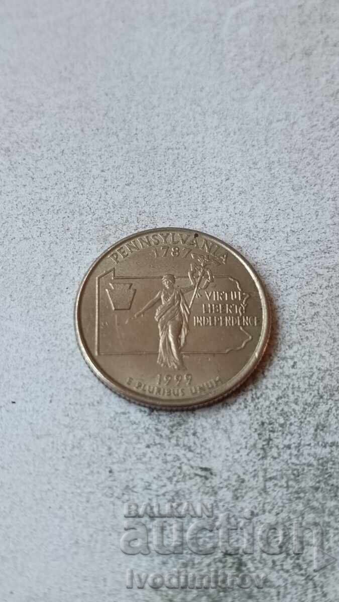 USA 25 cents 1999 P Pennsylvania